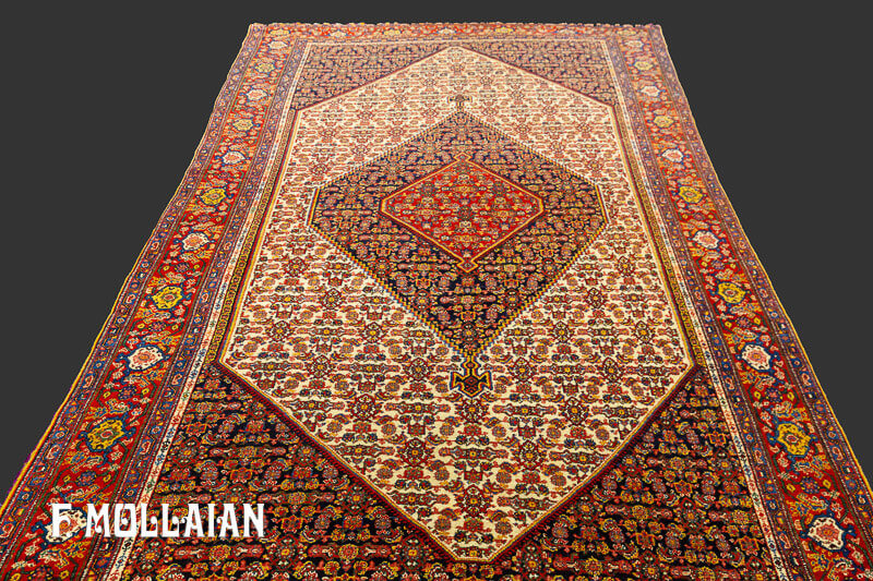 Tapis Persan Antique Senneh Chaîne de Soie n°:12721928